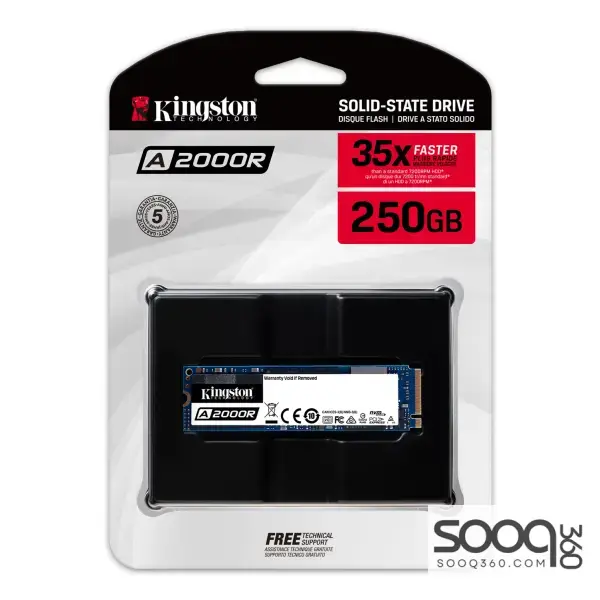 Kingston A2000 250GB SSDNow M.2 PCIe NVMe