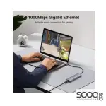 UGREEN 90568 USB-C to 2*USB3.0 + HDMI 4K*2K/30Hz max + RJ45 Gigabit + SD/TF(use simultaneously) +PD Multifunction Adapter