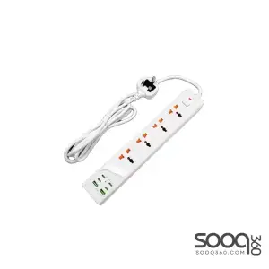 3250W ultra high speed 3 port power socket with 2 USB ports and 4…