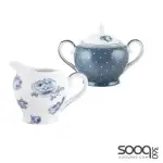 KATIE ALICE VINTAGE INDIGO SUGAR AND CREAMER SET