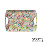 Iza Pearl - Handled Tray - Blue Floral