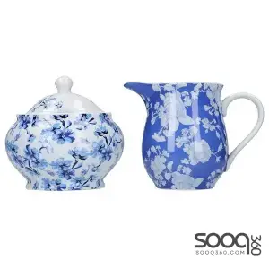 MIKASA HAMPTON PORCELAIN SUGAR BOWL AND CREAMER SET