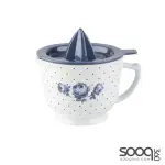 KATIE ALICE VINTAGE INDIGO CERAMIC LEMON JUICER WITH JUG