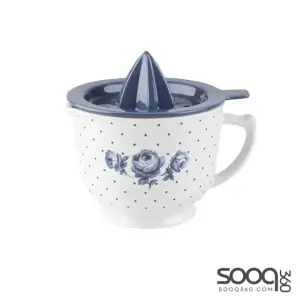 KATIE ALICE VINTAGE INDIGO CERAMIC LEMON JUICER WITH JUG