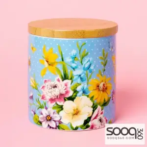 English Garden Blue Storage Jar
