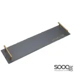 Artesà serving board 60 x 15 x 3,5 cm slate copper/black