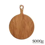 مجداف تقديم خشبي مستدير من خشب البلوط من ماستر كلاس / لوح مقبلات، 30 × 40.5 سم (12 × 16 بوصة)