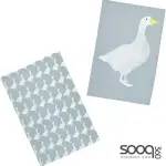 KITCHENCRAFT 'GOOSE' 100% COTTON PRINTED BIRD TEA TOWELS, 70 X 47 CM - GREY / WHITE (SET OF 2)