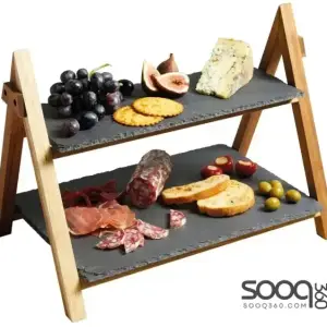 KITCHENCRAFT ART2TSERVE Two Tier Serving Stand, 40x25x30cm, Gift Boxed