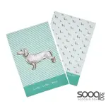 KITCHENCRAFT TEA TOWELS SET, WHITE/SAGE GREEN, PACK OF 2