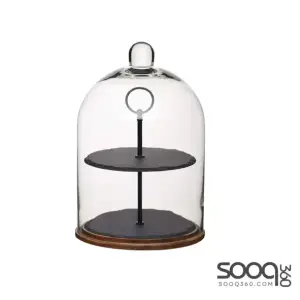 Artesa 2-Tier Serving Stand/Cake Dome, 22 x 31 cm