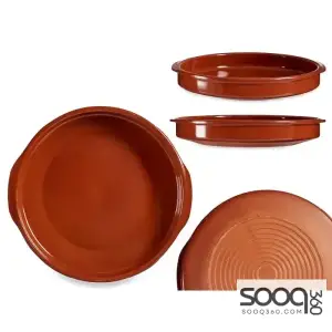 Arte Regal Brown Clay Round Deep Plate with Handle 42 cm / 99512