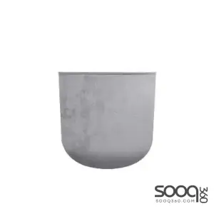 قوار نباتات إيدا دائري - رمادي فاتح 67 لتر 50*48.5*46.2 سم