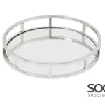 MEDIUM ROUND MIRROR TRAY 40 X 7