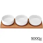 HOST WHITE BOWL & TRAY SET