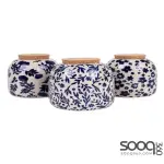 POSITANO ORBIT NAVY FLORAL ASSORTED CANISTER