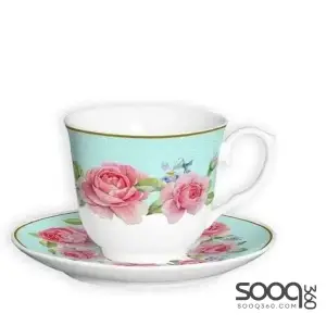 CERAMIC COFFEE CUP WITH SAUCER - 6 PIECES