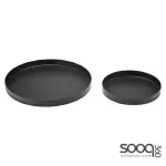 AURORA MATTE BLACK 2PK SERVING TRAY