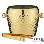 SPENCER HAMMERED GOLD ICE BUCKET