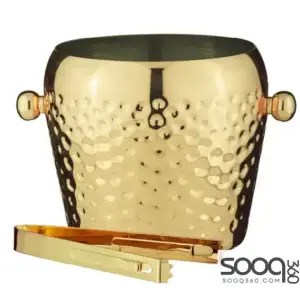 SPENCER HAMMERED GOLD ICE BUCKET