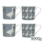 Kitchen Craft Fluted Mug Set Of 4 Geese