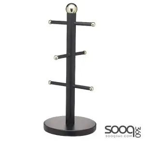 MASTERCLASS BRASS EFFECT KITCHEN ROLL HOLDER, BLACK/BRASS, 15 X 15 X 35 CM