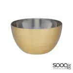 MASTERCLASS 21 CM STAINLESS STEEL SALAD BOWL/ FRUIT BOWL/ SERVING BOWL, BRASS EFFECT