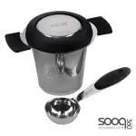 LA CAFETIèRE TEA GIFT SET WITH TEA INFUSER, TEA MEASURING SPOON, LOOSE TEA STAINLESS STEEL SET OF 4 IN GIFT BOX