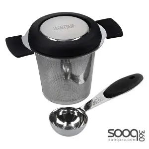 LA CAFETIèRE TEA GIFT SET WITH TEA INFUSER, TEA MEASURING SPOON, LOOSE TEA STAINLESS STEEL SET OF 4 IN GIFT BOX