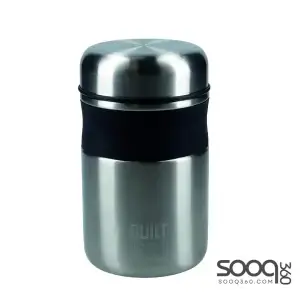 BUILT Double Wall Vacuum Insulated Flask for Hot and Cold Foods, 490 ml, Silver