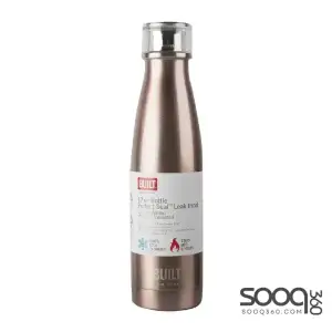 Built 17Oz Double Walled Stainless Steel Water Bottle Rose Gold