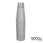 BUILT APEX INSULATED WATER BOTTLE W/ LEAKPROOF PERFECT SEAL LID, SWEATPROOF 100 PERCENT REUSABLE BPA FREE 18/10 STAINLESS STEEL FLASK, SILVER GLITTER, 540ML