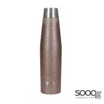 Built Apex Insulated Water Bottle with Leakproof Ideal Seal Lid, Sweatproof 100% Reusable BPA Free 18/10 Stainless Steel Flask, Rose Gold Glitter, 540ml