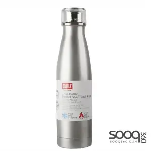 Built - 17oz Double Walled Stainless Steel Water Bottle - Silver