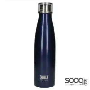 Built 17Oz Double Walled Stainless Steel Water Bottle Midnight Blue