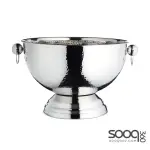 BarCraft Hammered Stainless Steel Champagne Bowl, 37x25cm, Gift Tagged