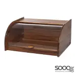 صندوق خبز خشبي من بيلي مع غطاء أكريليك منزلق