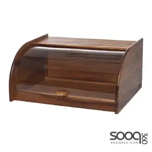 صندوق خبز خشبي من بيلي مع غطاء أكريليك منزلق