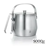 Ice bucket 1,0L with lid and tongs