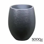 قوار نباتات بيضوي رمادي 53 لتر 50*45 سم
