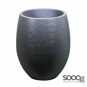 قوار نباتات بيضوي رمادي 53 لتر 50*45 سم