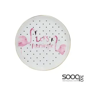 CREATIVE TOPS AVA & I FLAMINGO ROUND TRINKET DISH