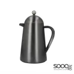 BRUSHED LA CAFETIERE EDITED DOUBLE WALLED 8 CUP THERMIQUE GUN METAL GREY