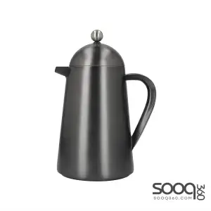 BRUSHED LA CAFETIERE EDITED DOUBLE WALLED 8 CUP THERMIQUE GUN METAL GREY