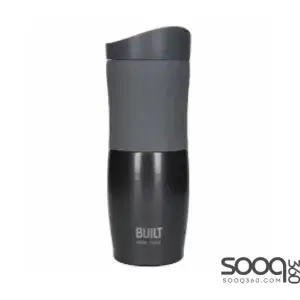Built 470ml Tilt Stainless Steel Travel Mug Charcoal And Grey