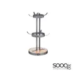 INDUSTRIAL KITCHEN METAL / WOODEN MUG TREE STAND