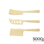 ART CHEESE KNIFE SET OF 3 BRASS
