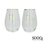 AVA MR/MRS WINE GLASS SET OF 2