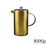BRUSHED LA CAFETIERE EDITED DOUBLE WALLED 8 CUP CAFETIERE BRUSHED GOLD