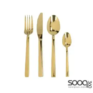 MIKASA CIARA DISENO 16 PIECE CUTLERY SET GOLD